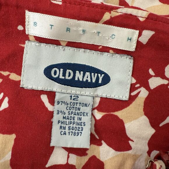 Vtg Old Navy Y2k Babydoll Dress Sz 12 Ditsy Floral Side Zip Mini BloomCore - Picture 12 of 12